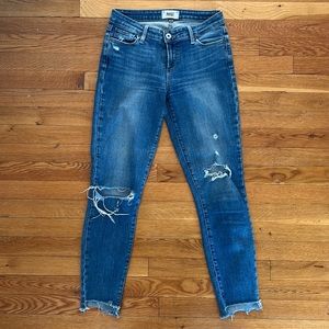 Paige low rise ankle skinny jeans